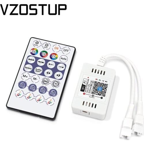 28Keys RF WiFi Controller APP Music Voice Remote Control for WS2812B WS2811 Pixel LED Strip Light Magic Home Dimmer DC5-24V