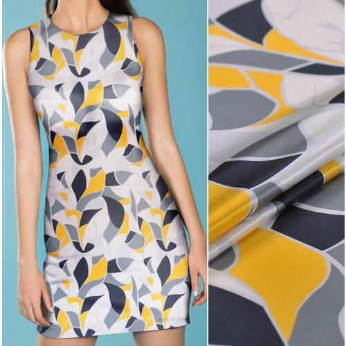 Silk stretch satin 108cm wide 19mm advanced digital inkjet silk fabric skirt shirt natural silk clothing fabric wholesale