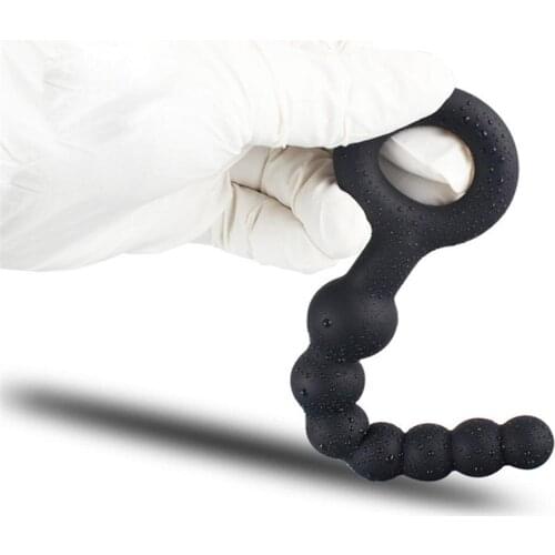 Silicone Butt Plug G Spots For Beginners Women Men Prostate Massage Soft Pull Ring Erotic Anal Beads Butt Plug Adults Sex Toys