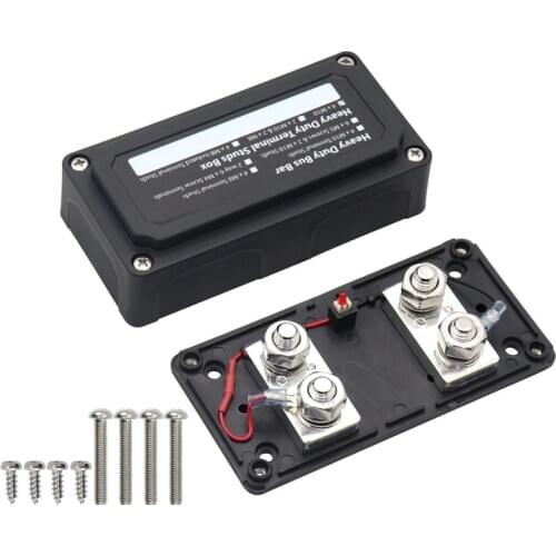 Heavy Duty Module Modular Design Bus Bar 4 x M10 Size Terminal Studs Board 750A ANL Fuse Block for Car RV Cable Organizer Box