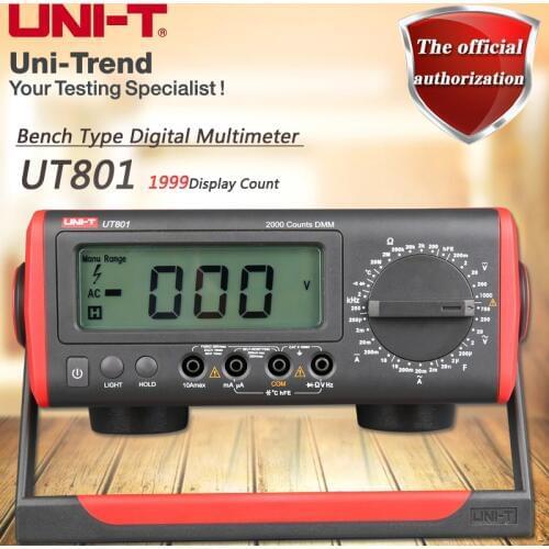 UNI-T UT801 Desktop Digital Multimeter High Precision Manual Multimeter Resistance / Capacitance / Frequency / Temperature Test