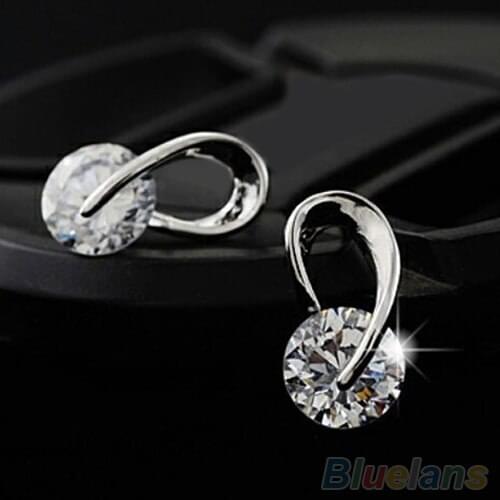 Womens Jewelry Gift Zircon Crystal Earring Eardrop Earbob Ear Studs 4DGR