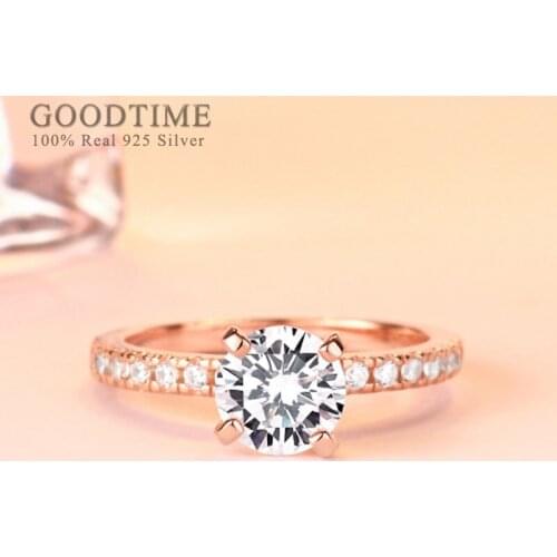 Luxury Women Ring Rhinestone Ring 925 Sterling Silver Zircon Rings For Bride Wedding Party Jewelry Accessories For Girl Gift