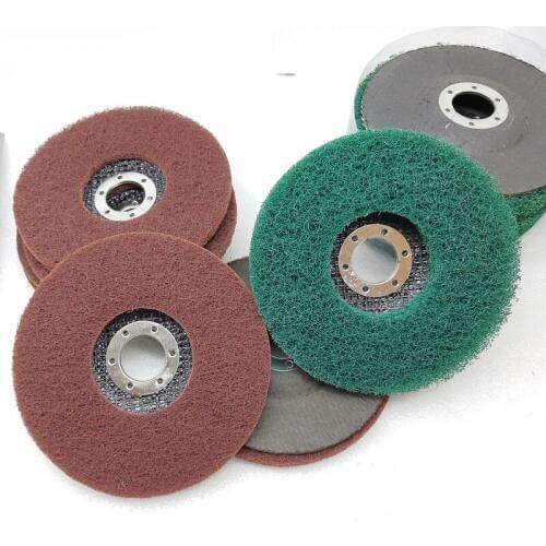 10Pcs 5"*ID22mm Non-woven Flap Grinding Disc 180# Nylon Polishing Wheel Bulgarian Angle Grinder Tools for Metal Polish