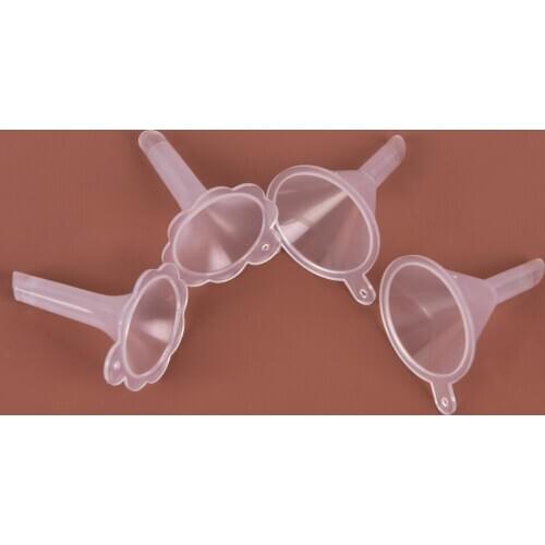 2Pcs/lot White Small Plastic For Perfume Diffuser Bottle Mini Liquid Oil Funnels Lab