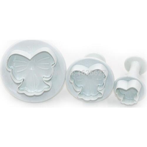 3PCS/SET Plastic Fondant Dragonfly Plunger Cake Decorating Baking Tools Mold Animal Cookie Cutter For Cakes