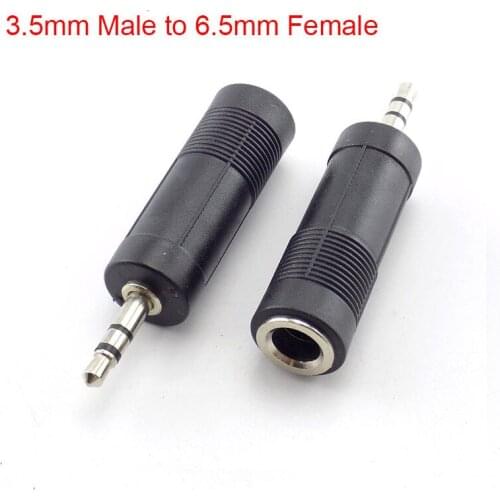 6.5 to 3.5 Earphone Adapter 3.5mm Male to 6.5mm Female Jack Plug Stereo Socket Audio Cable Converter Adapter W17