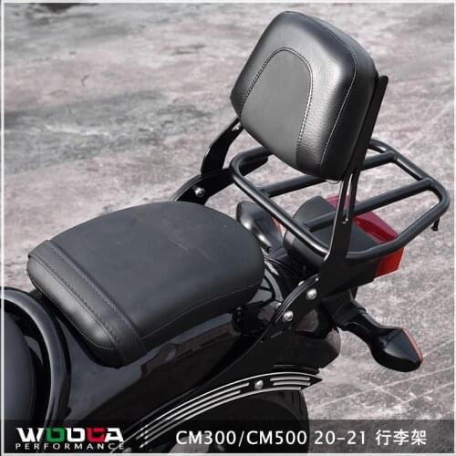 For Honda CMX 500 Rebel Accessories Luggage Rack Carrier Rear Passenger Sissy Bar Backrest CMX 300 CMX250 2017 18 2019 2020 2021