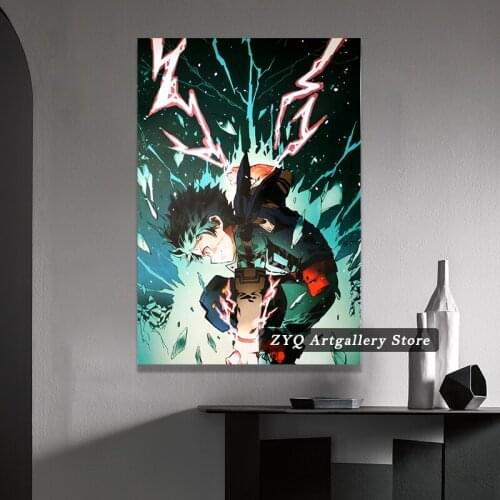 Anime Boku No My Hero Academia Midoriya Izuku Deku Wall Art Pictures Bedroom Study Home Living Room Decoration Prints Poster