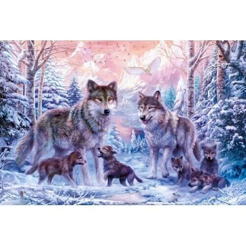 Antarctic wolf The wooden puzzle 500 pieces ersion paper jigsaw puzzle white card adult childrens educational toys
