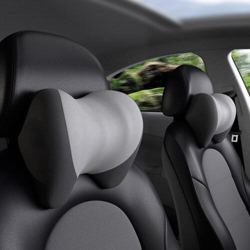 Car Pillow Head Neck Protector Upholstered Pillow for Men Kids Travel Rest Accessories Car Headrest Pillow Memory Foam Interior