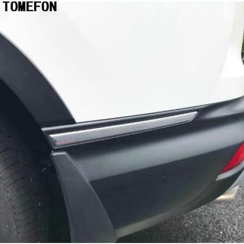 TOMEFON Car Accessories 2Pcs ABS Chrome For HONDA CRV CR-V 2017 2018 Rear Trunk Bumper Cover Trim Molding Corner Under Below