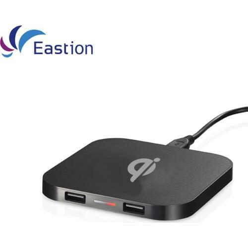 Qi Wireless Charger for Samsung Galaxy S6 S7 S8 Edge Adapter Universal 2 USB LED Lighting Wireless-Chargers Desktop Charging