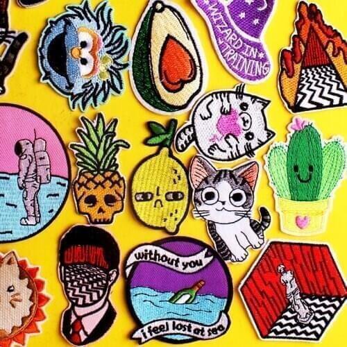 Diy Cute Patch Ecusson Thermocollants Embroidered Patches For Clothing Anime Badge Patch Iron On Patches Applique Jacket t-Shirt