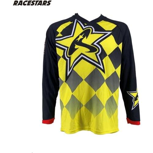 RACESTARS 2020 Ropa MTB Downhill Moto Jersey MX Long Sleeve Bicycle Jersey Men dh t-shirt Mountain Bike Riding Equipment Jersey