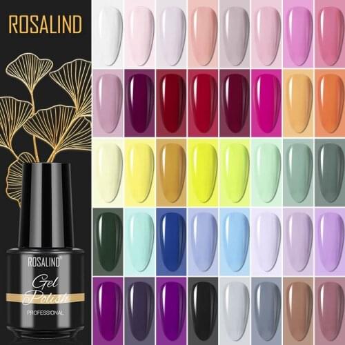 ROSALIND Gel Polish Semi Permanent Gel Varnishes All For Nails Manicure Classic Color Gel Nail Polish Primer Nail Art Gellak