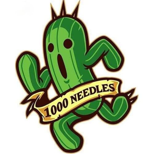 Personality Final Cactuar Motorcycle Car Stickers Vinyl Material Decal Personality Sticker Scratch-Proof Decor Apply To Car