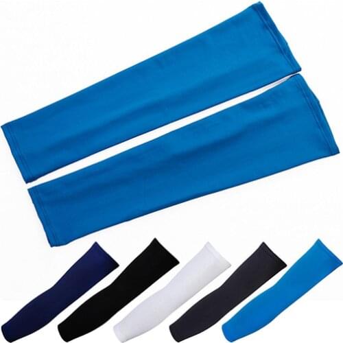 Unisex Outdoor Cycling Compression Fitting Hand Cooling Rib UV Protection Outdoor Arm Cover Ice Silk Sleeve