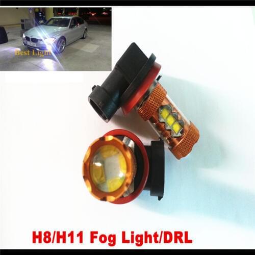Free Shipping H11/H8 Canbus 80W Q5 LED 6000K White Projector Plasma Head Bulb For Car Low Beam Light For BMW E53 E70 X5 X5M