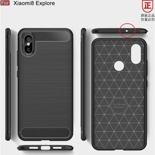Summer Cases for Xiaomi8 Carbon Fiber cases for Mi8 SE cover heavy duty case for xiaomi8 explore DHL Free shipping 100pcs