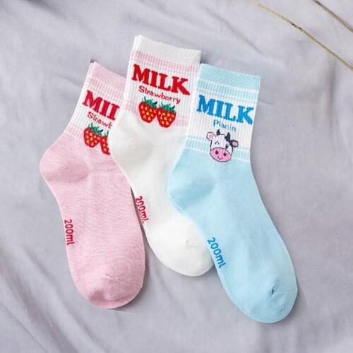Girl Socks Hot Sale High Quality 3 Pieces Womens Socks Cotton Cute Cartoon Embroidered Funny Short Socks For Dropshipping