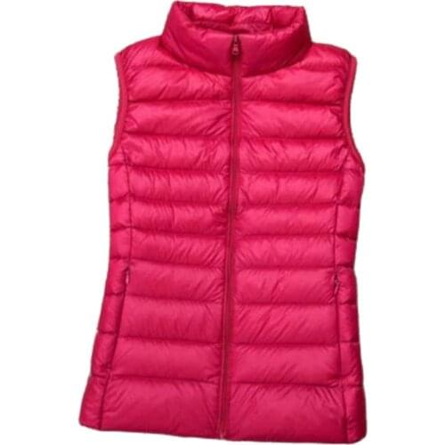 2021 New Women 90% White Duck Down Vest Women Ultra Light Duck Down Waistcoat Jacket Autumn Winter Sleeveless Outerwear Overcoat