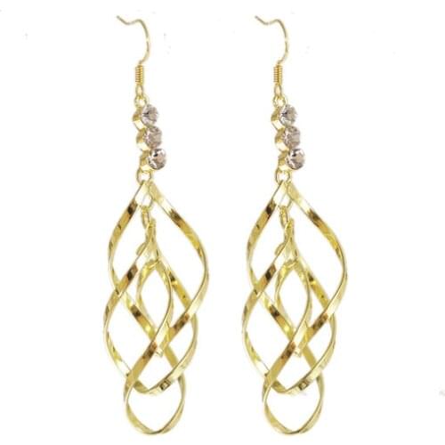 New Fashion Earrings Accessories Tide Spiral Spring Nightclub Exaggerated Long Versatile Temperament Earrings Wholesale