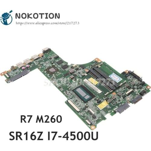 NOKOTION For TOSHIBA Satellite L50 L50-B L55 L55-B Laptop Motherboard A000295850 DABLIDMB8E0 R7 M260 GPU SR16Z I7-4500U