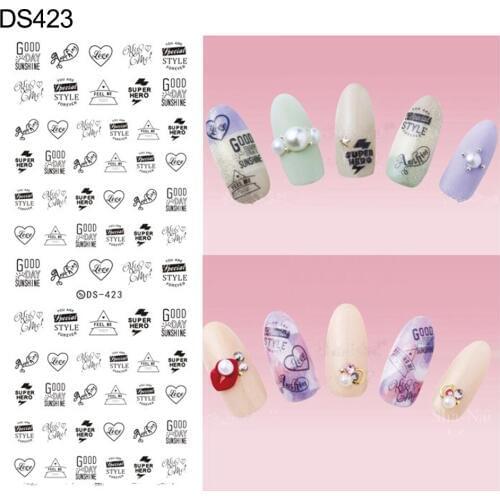 Elegant Flower Butterfly Firework Water Transfer Nail Art Sticker Manicure Decal