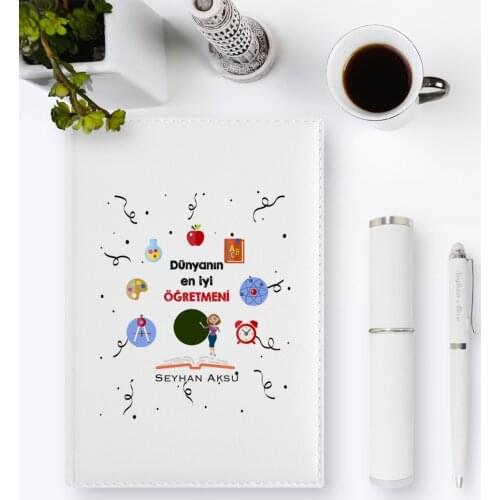 Personalized World Best Teacher 2020 Leather Organizer & Pen Gift Set-24