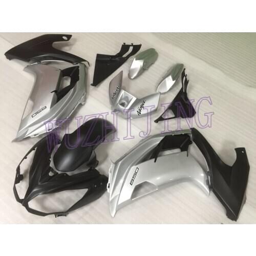 Plastic Fairings for Kawasaki ER-6F 12 13 Body Kits ER6F 2012 Silver Black Plastic Fairings ER-6F 2012 - 2016