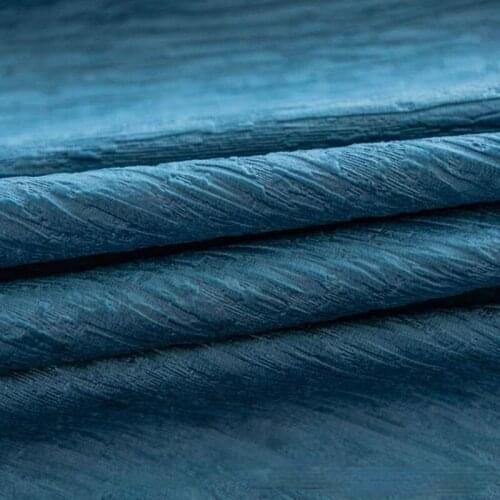 2021 New Pleated Velvet Curtains Finished Shading Bedroom Living Room High-end Atmosphere Villa Style High-end Curtains