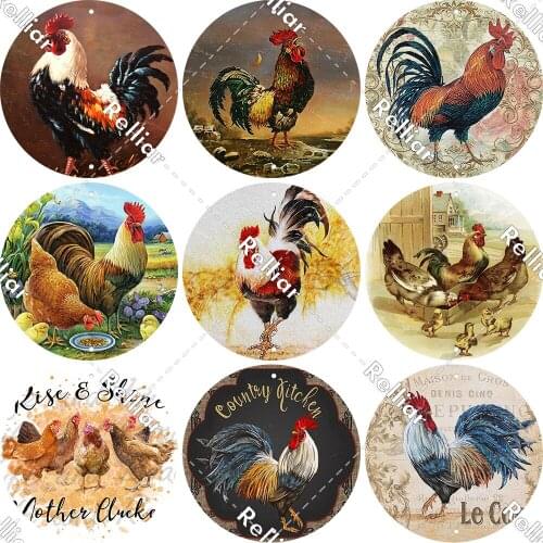 Animals Poster Chicken Vintage Metal Tin Signs Living Room Wall Garage Decoration Painting Label Farm Life Fun Art Plaque