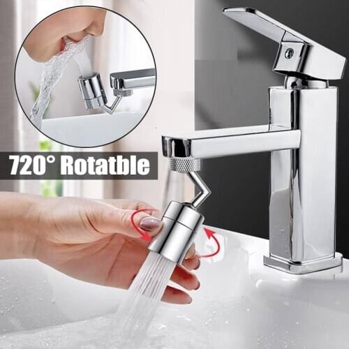 Universal Splash Filter Faucet 720 Degree Swivel Faucet Spray Head Rotatable Kitchen Bathroom Water Saving Tap Nozzle Sprayer