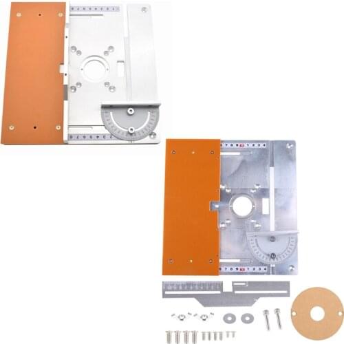 Planing Table Insert Plate 245x240x8mm Aluminum Router Planing Table Insert Plate with 8 Rings and Screws woodworking