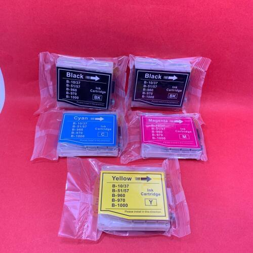 YOTAT 2BK+3C Compatible LC10 LC37 LC51 LC57 LC960 LC970 LC1000 ink cartridge for Brother DCP-130C 135C 150C DCP-330C printer