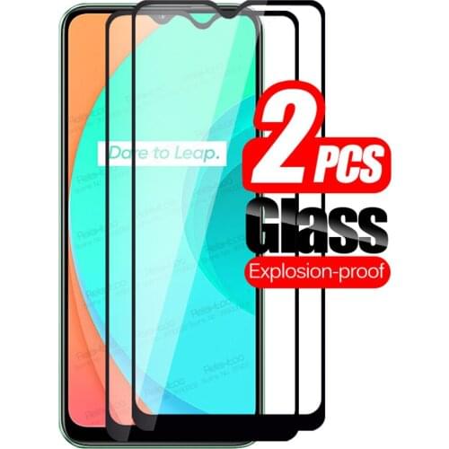 2pcs Full Cover Protective Glass For Oppo Realme C11 Glass Screen Protector On Realme Realmy C 11 Realmec11 Tempered Glass Film