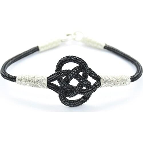 Love Knot Silver Bracelet Fine Weaving Casual Jewelry Kazaziye Women Bracelet Special Day Gift Bangle Female Silver Bangle