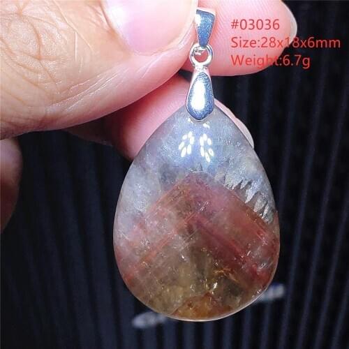 28x18x6mm Natural Auralite 23 Purple Red Pendant Canada Water Drop Women Necklace Fashion Stone AAAAA