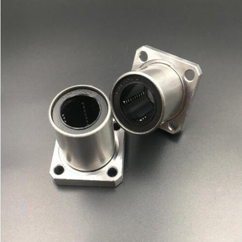 1-2pcs/Lot LMK6UU/LMK8UU/LMK10UU/LMK12UU/LMK16UU/LMK20UU Square Flange Type Linear Motion Bearing 3D Printer Linear Rod Part