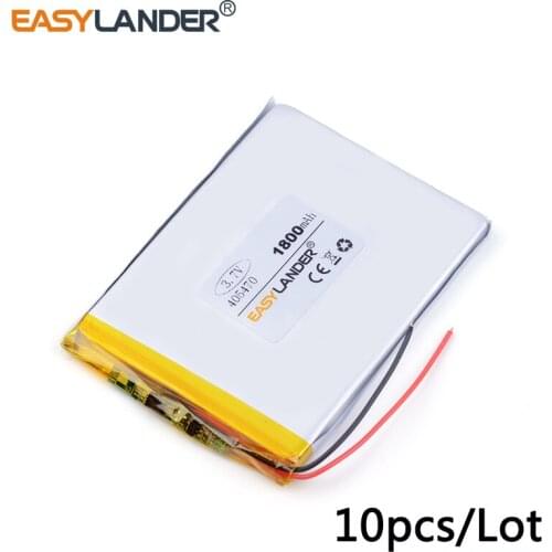10pcs /Lot 3.7v lithium Li ion polymer rechargeable battery 405470 1800MAH For power bank MP4 tablet pc cell phone speaker