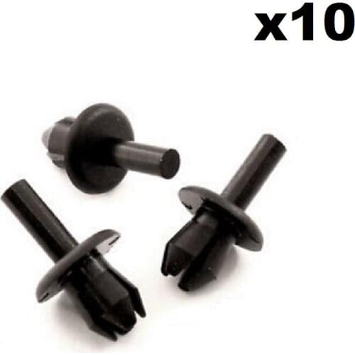 10x For SEAT Bumper, Splash Guard, Sill & Wheel Arch Lining Plastic Rivet Trim Clips