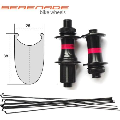 1460 gr 700C x 25mm tire 38mm cyclocross carbon disc road bicycle wheelset SM046 hubs with pillar spokes