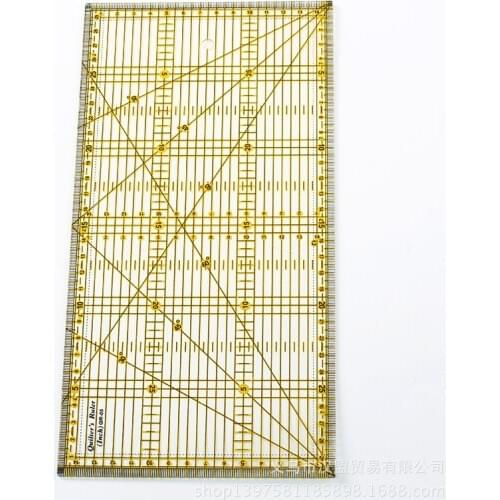 1pc DIY Quilting Foot Aligned Ruler Sewing Patchwork Grid Cutting Tailor Scale Garment Rule Craft DIY Sewing Tools 30*15CM