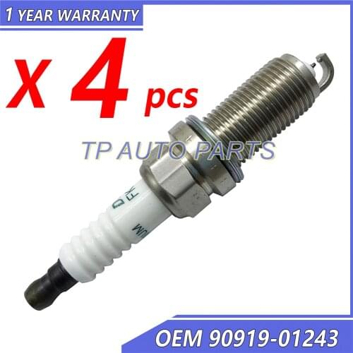 4 Pieces Spark Plug OEM 90919-01243 9091901243 FK16HR11 Compatible With Toyota