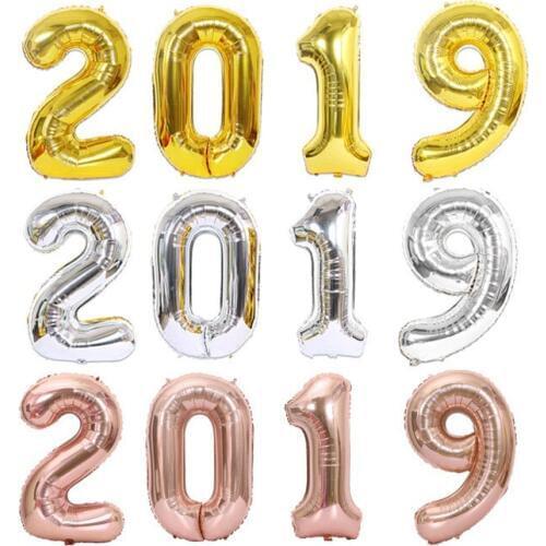 40 Inch Helium Balloon Wholesale Aluminum Foil Balloon Festival Party Birthday Wed Christmas Decoration Gold Number Balloo