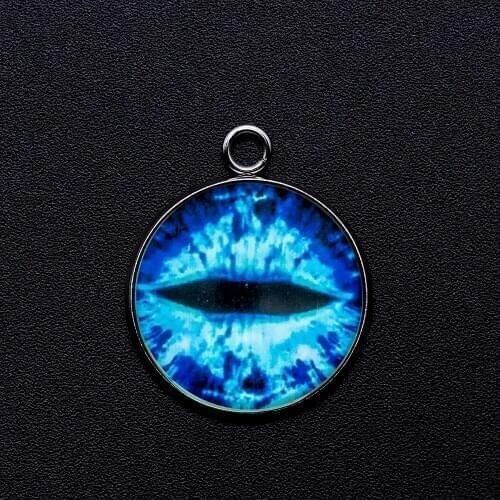 5pcs/lot Evil Eye Cabochon Jewelry Pendant DIY Charms Wholesale Jewellery Supplies Necklace Making Charm Bracelet Making Charm