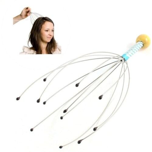 5piece Manual Octopus Claw Head Massager Anti-stress Relief Head Scalp Neck Body Pain Equipment Stress Release Massage Device