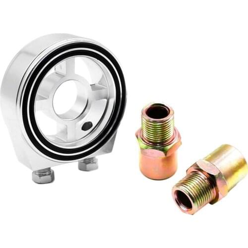 Car Universal Oil Filter Cooler Plate Adaptor M201.5 and 3/4-16 Sandwich Adapter Oil Gauge