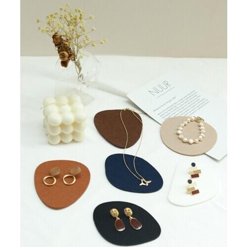Non-Fabric Colorful Jewelry Display Blocks Earrings Rings Display Holder Jewelry Display Plate